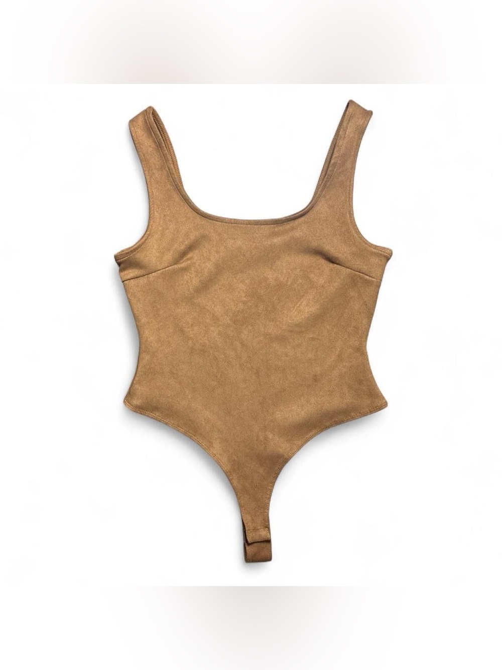 Brown Faux Suede Body Suit by Iris Size Medium